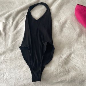 halter backless body suit